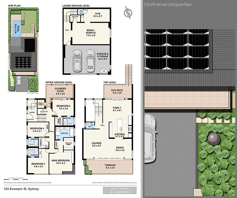 multi level floor plans